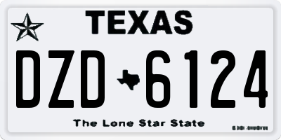 TX license plate DZD6124