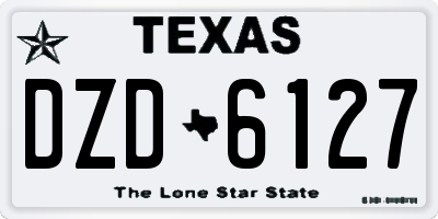 TX license plate DZD6127