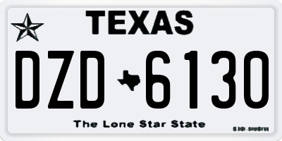 TX license plate DZD6130
