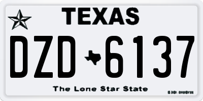 TX license plate DZD6137