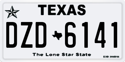 TX license plate DZD6141