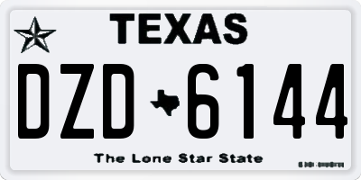 TX license plate DZD6144