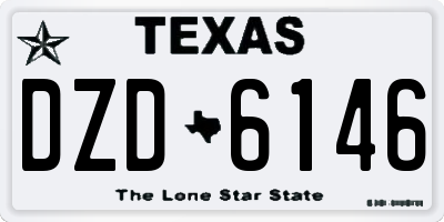 TX license plate DZD6146