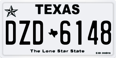 TX license plate DZD6148