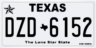 TX license plate DZD6152
