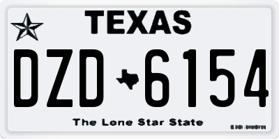 TX license plate DZD6154