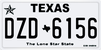 TX license plate DZD6156