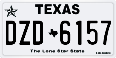 TX license plate DZD6157