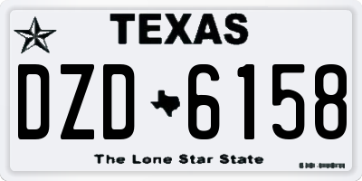 TX license plate DZD6158