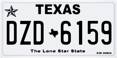 TX license plate DZD6159