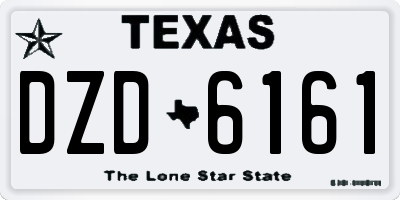 TX license plate DZD6161