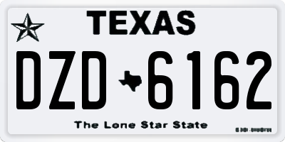 TX license plate DZD6162