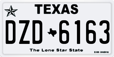 TX license plate DZD6163