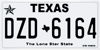 TX license plate DZD6164