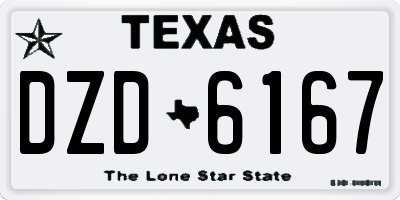 TX license plate DZD6167