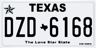 TX license plate DZD6168