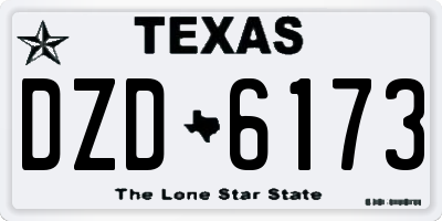 TX license plate DZD6173