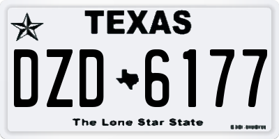 TX license plate DZD6177