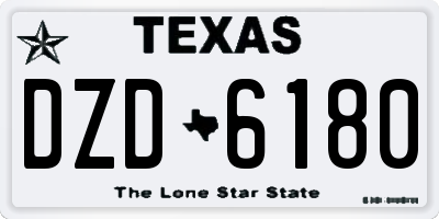 TX license plate DZD6180