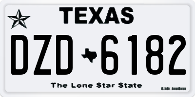 TX license plate DZD6182