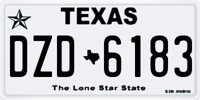 TX license plate DZD6183