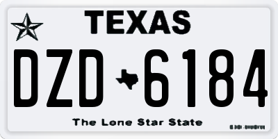 TX license plate DZD6184
