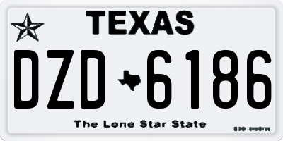 TX license plate DZD6186