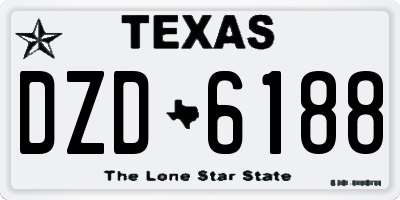 TX license plate DZD6188