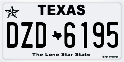 TX license plate DZD6195