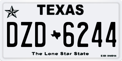 TX license plate DZD6244