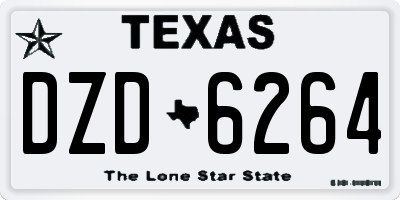 TX license plate DZD6264