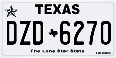 TX license plate DZD6270