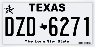 TX license plate DZD6271
