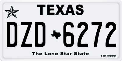 TX license plate DZD6272