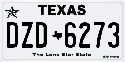 TX license plate DZD6273
