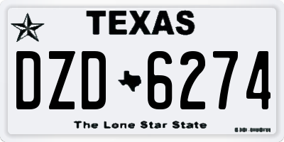 TX license plate DZD6274