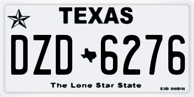 TX license plate DZD6276