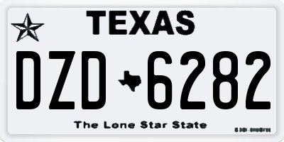 TX license plate DZD6282