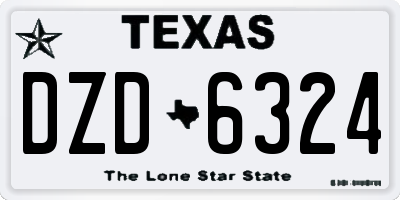 TX license plate DZD6324