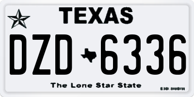 TX license plate DZD6336