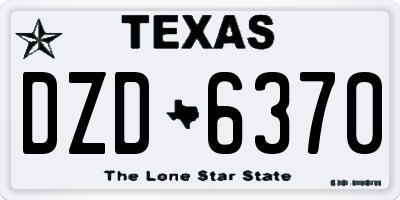 TX license plate DZD6370