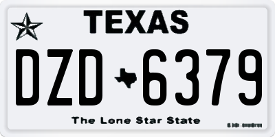 TX license plate DZD6379
