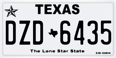 TX license plate DZD6435