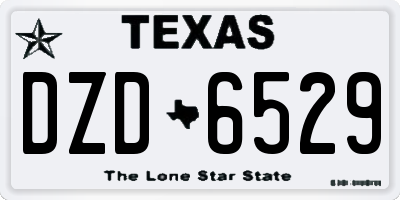 TX license plate DZD6529
