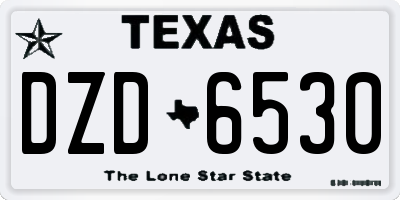 TX license plate DZD6530