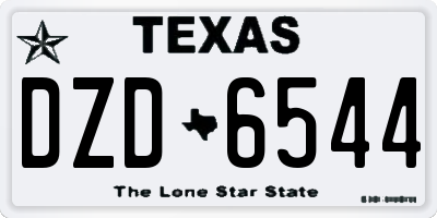 TX license plate DZD6544