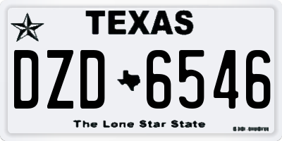 TX license plate DZD6546