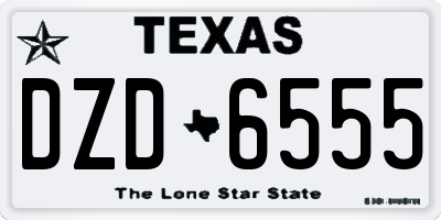 TX license plate DZD6555