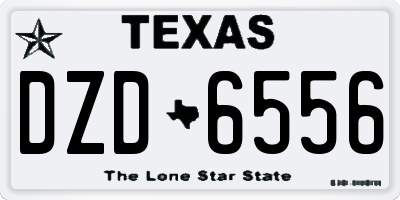 TX license plate DZD6556