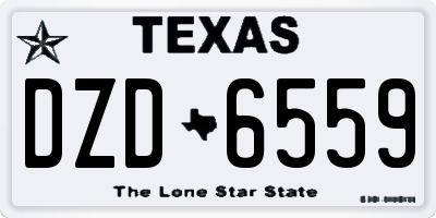 TX license plate DZD6559